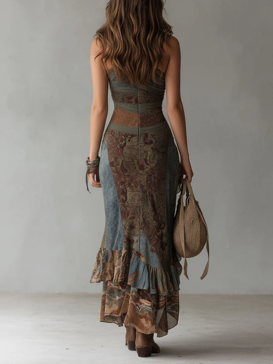 Miranda - Blød one-shoulder maxikjole