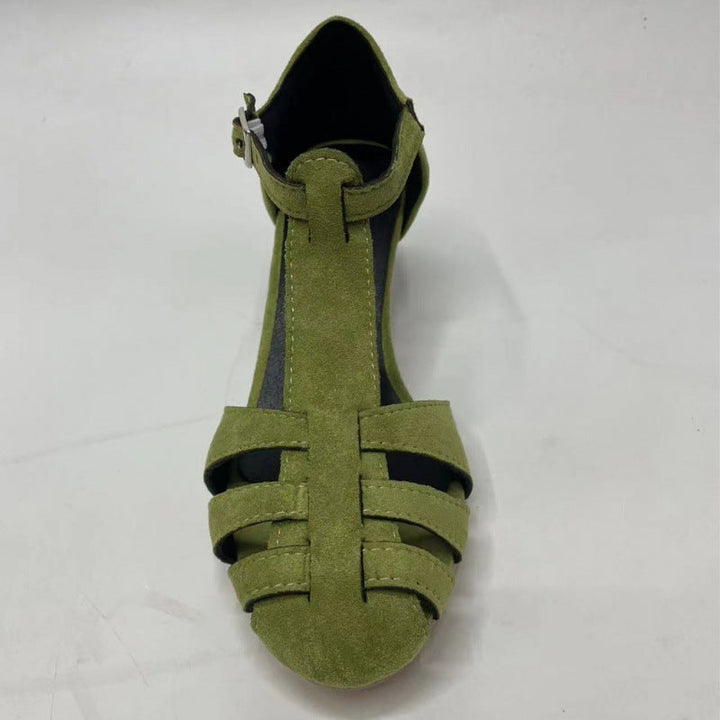 Lillian - Kilehælsandal med remme i blød finish