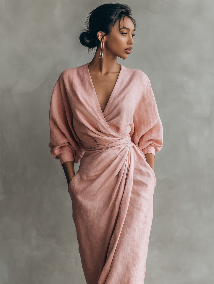 Ariana - Elegant hør-maxikjole