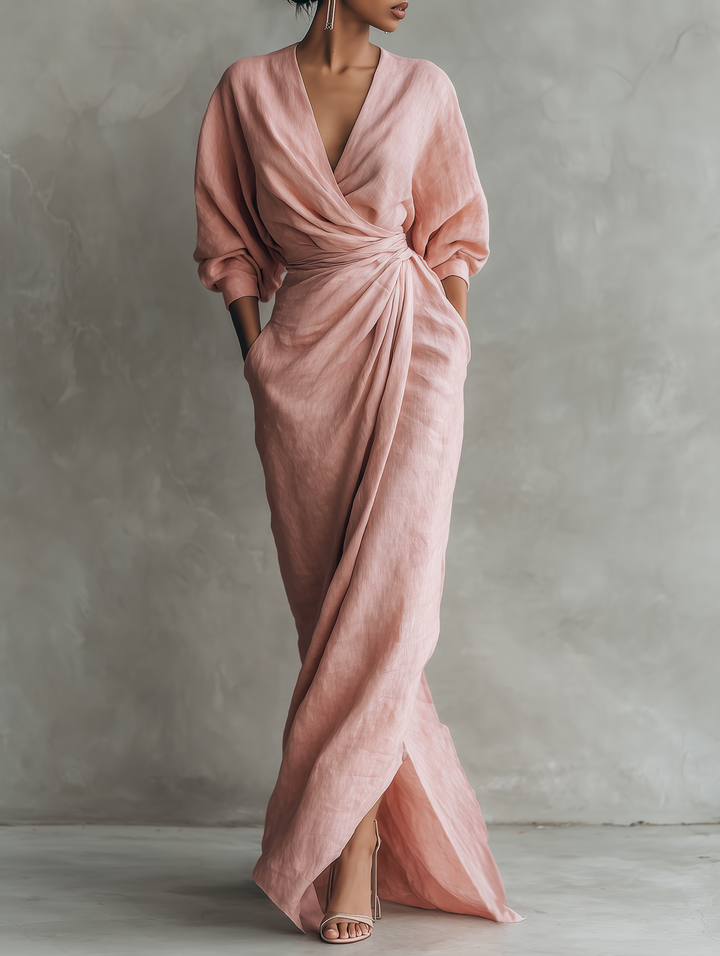 Ariana - Elegant hør-maxikjole