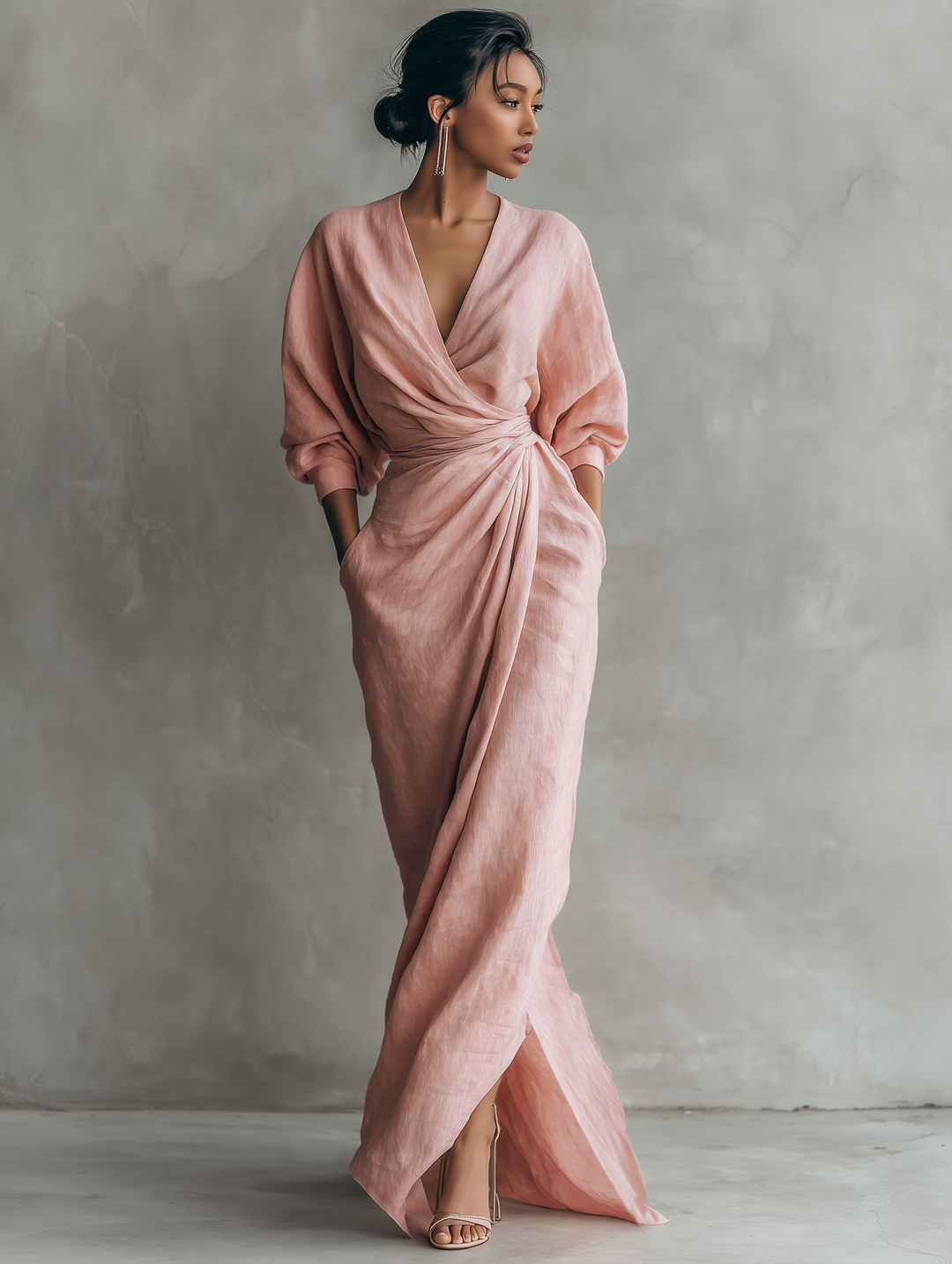 Ariana - Elegant hør-maxikjole