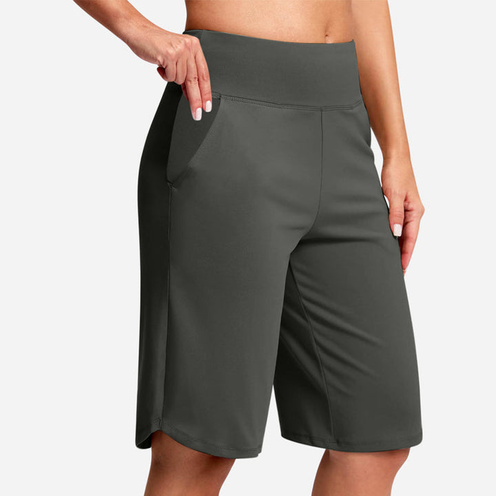 Kendall - Højtaljede cykelshorts med lommer