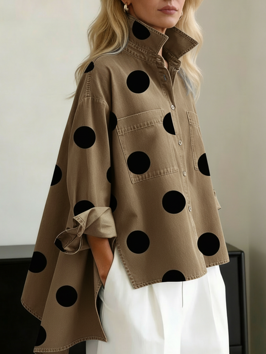 Kelsey - Bluse med blød finish og broderi
