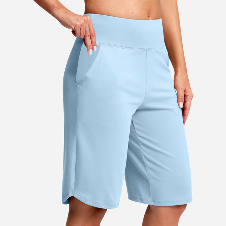 Kendall - Højtaljede cykelshorts med lommer