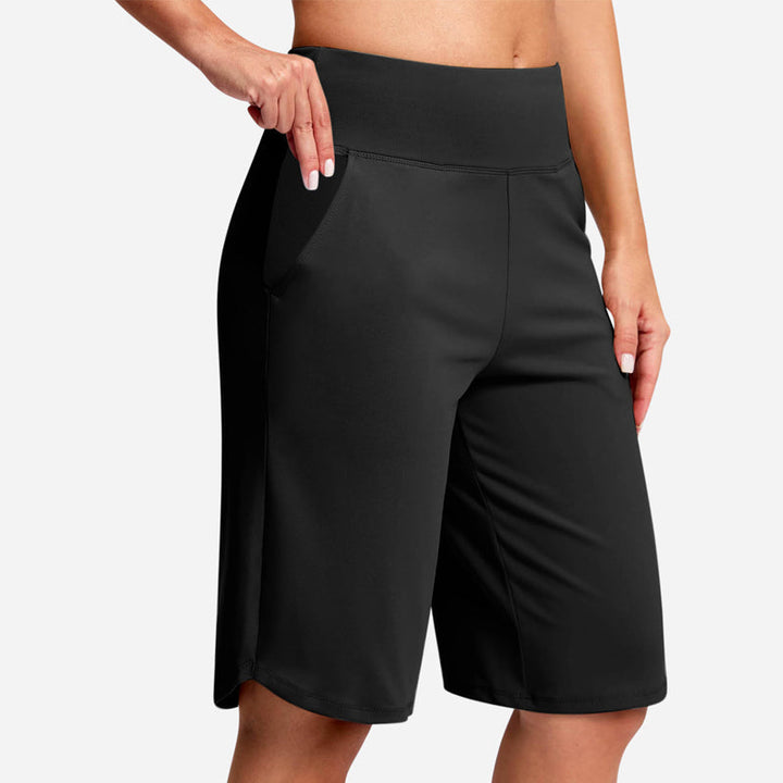 Kendall - Højtaljede cykelshorts med lommer