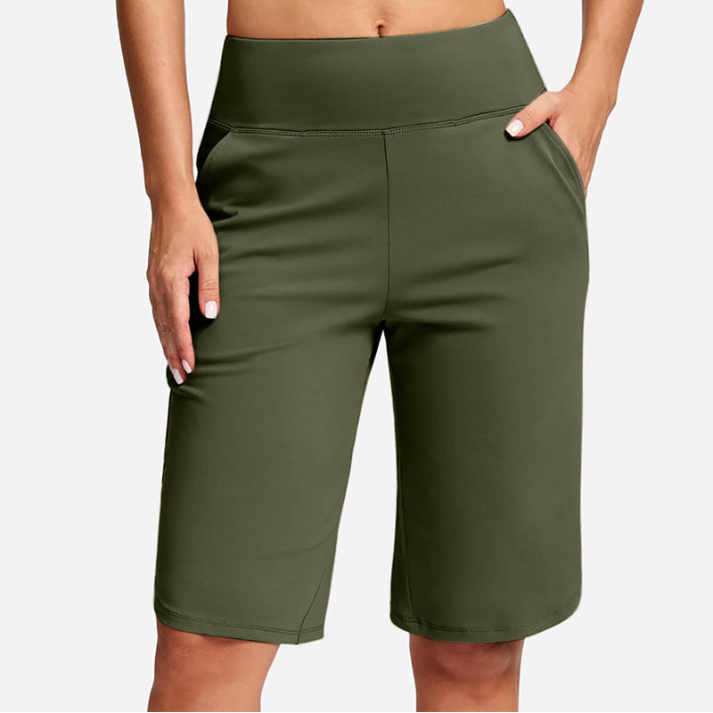 Kendall - Højtaljede cykelshorts med lommer