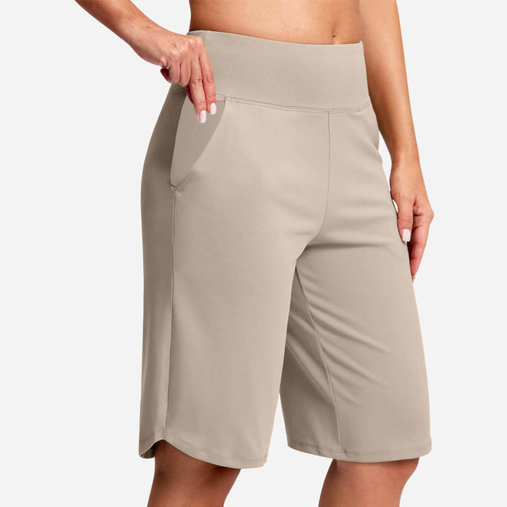 Kendall - Højtaljede cykelshorts med lommer