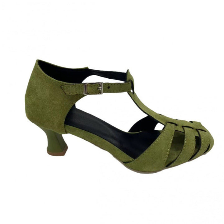 Lillian - Kilehælsandal med remme i blød finish