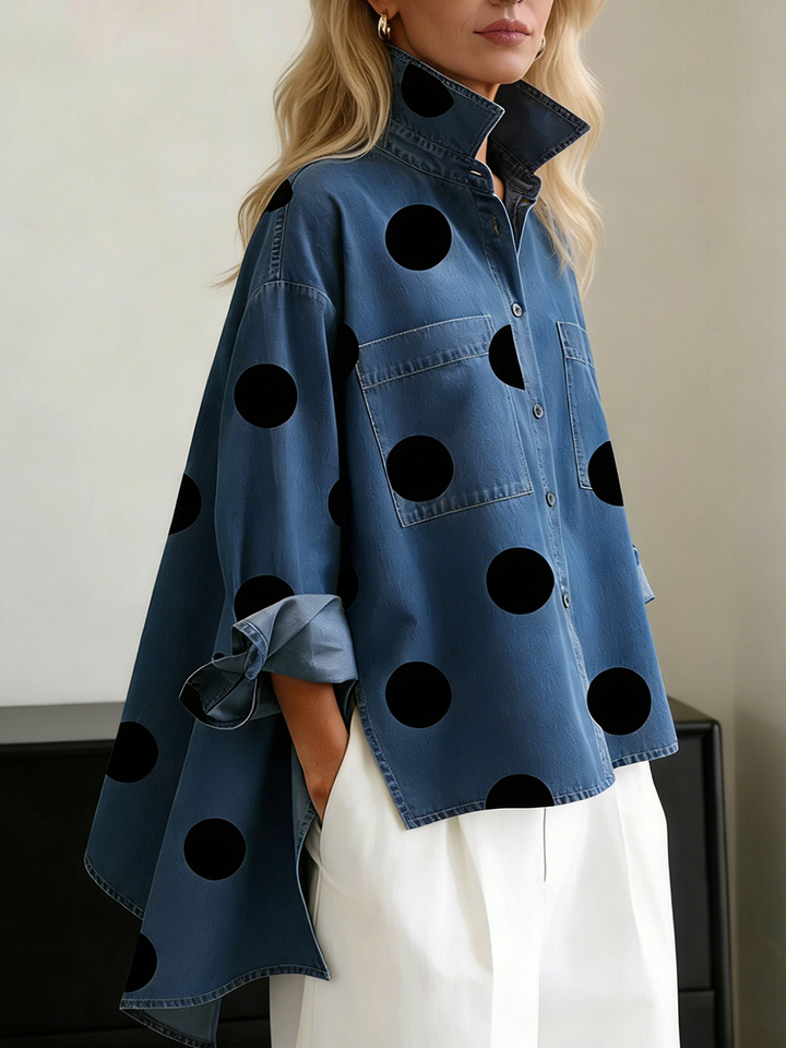 Kelsey - Bluse med blød finish og broderi