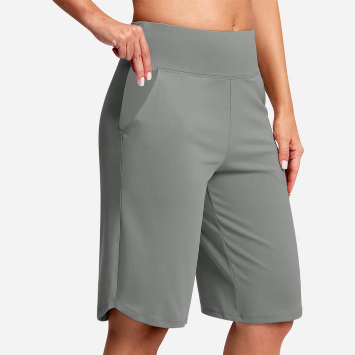 Kendall - Højtaljede cykelshorts med lommer