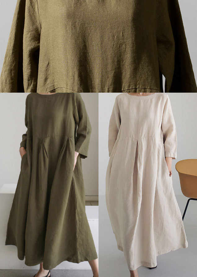 Olive - Luftig patchworkkjole