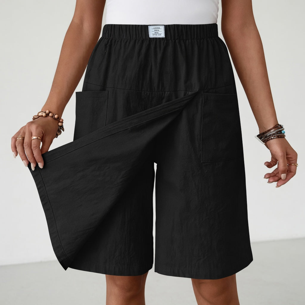 Fiorisse - Premium skort i stretch med omslag foran