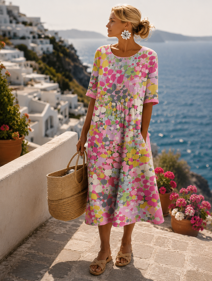 Lioravelle - Let blomstret midikjole