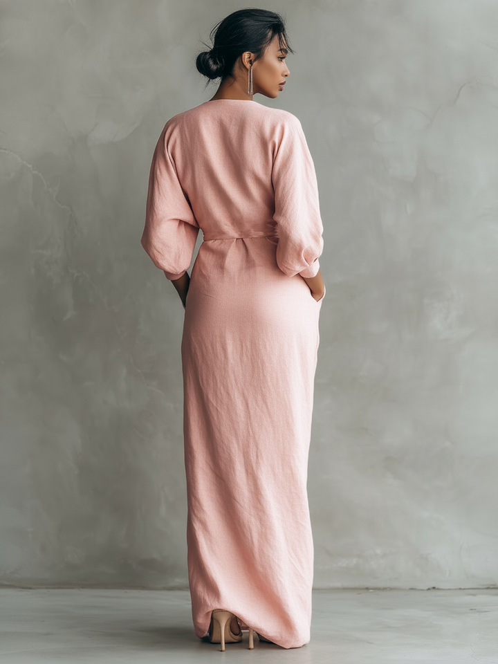 Ariana - Elegant hør-maxikjole