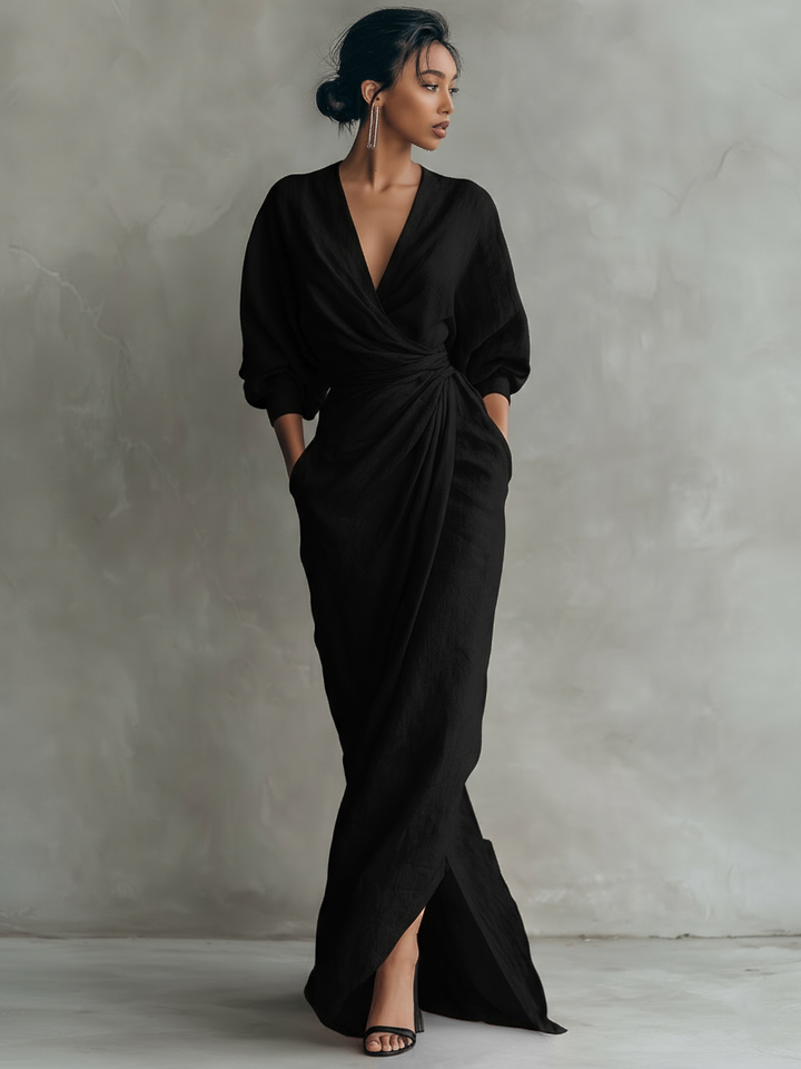 Ariana - Elegant hør-maxikjole