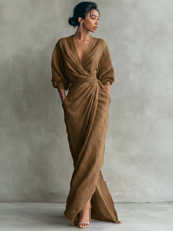 Ariana - Elegant hør-maxikjole
