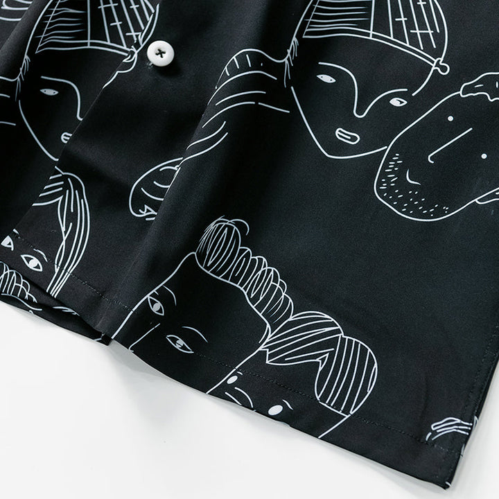 Nash - Soft-touch-skjorte med cubansk krave