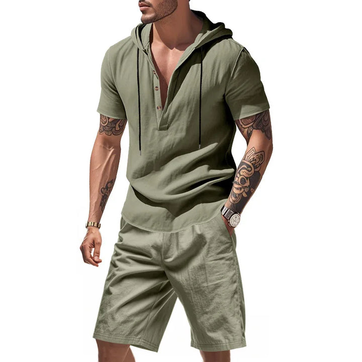 Dylan - Åndbart sæt med hoodie og shorts