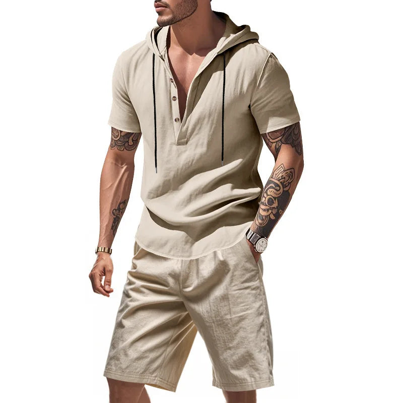 Dylan - Åndbart sæt med hoodie og shorts