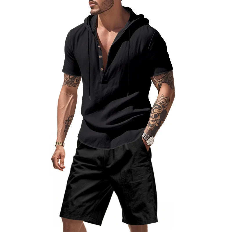 Dylan - Åndbart sæt med hoodie og shorts