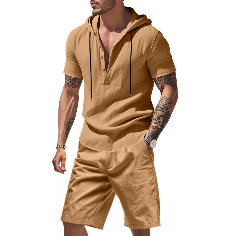 Dylan - Åndbart sæt med hoodie og shorts