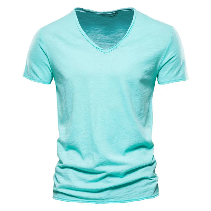 Jackson - Blød slub T-shirt med V-hals