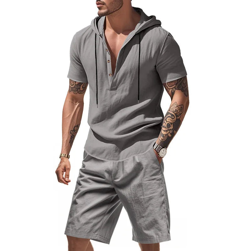 Dylan - Åndbart sæt med hoodie og shorts