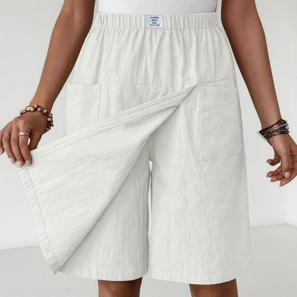 Fiorisse - Premium skort i stretch med omslag foran