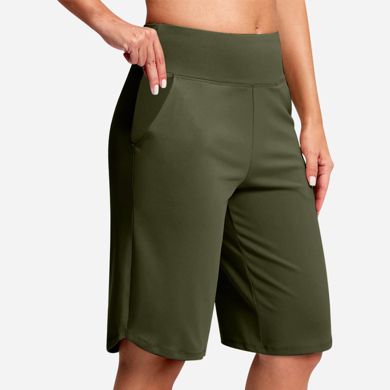 Kendall - Højtaljede cykelshorts med lommer