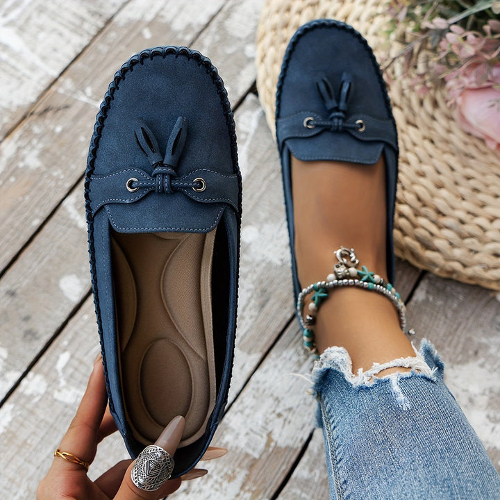 Stella - Polstrede loafers med kvaster