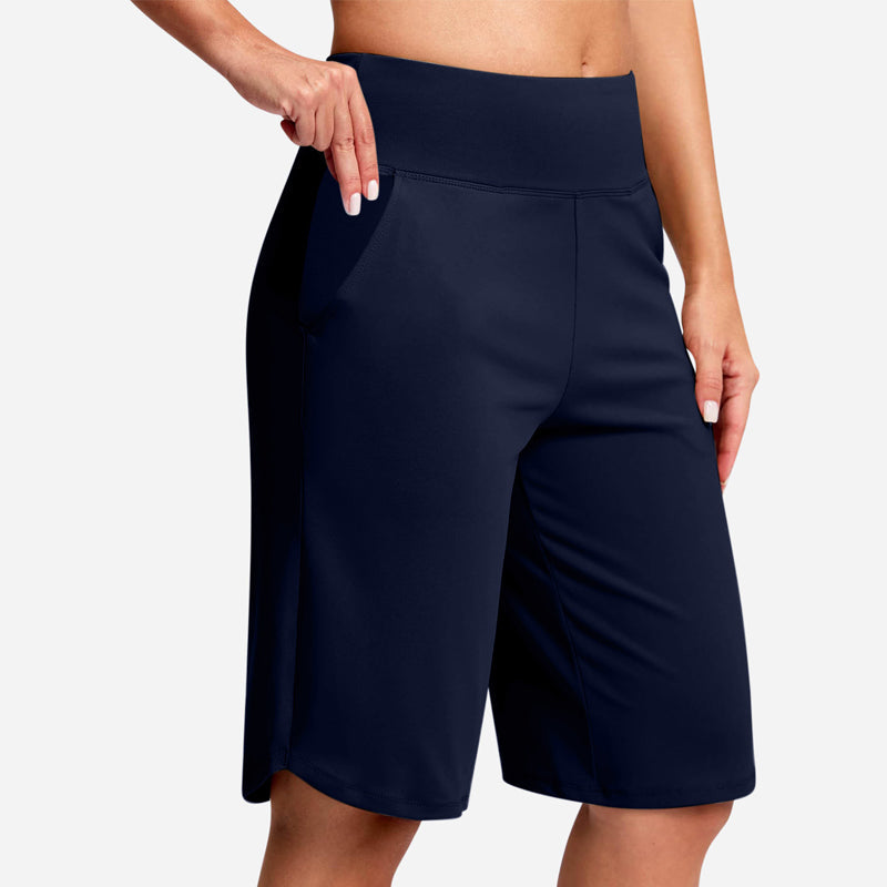 Kendall - Højtaljede cykelshorts med lommer