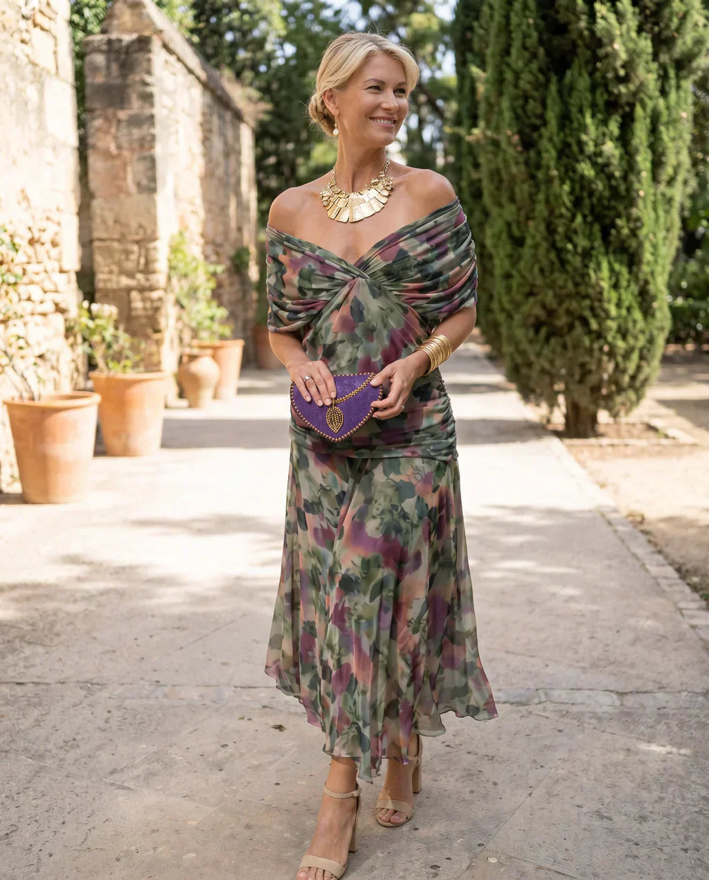 Samantha - Elegant draperet kjole