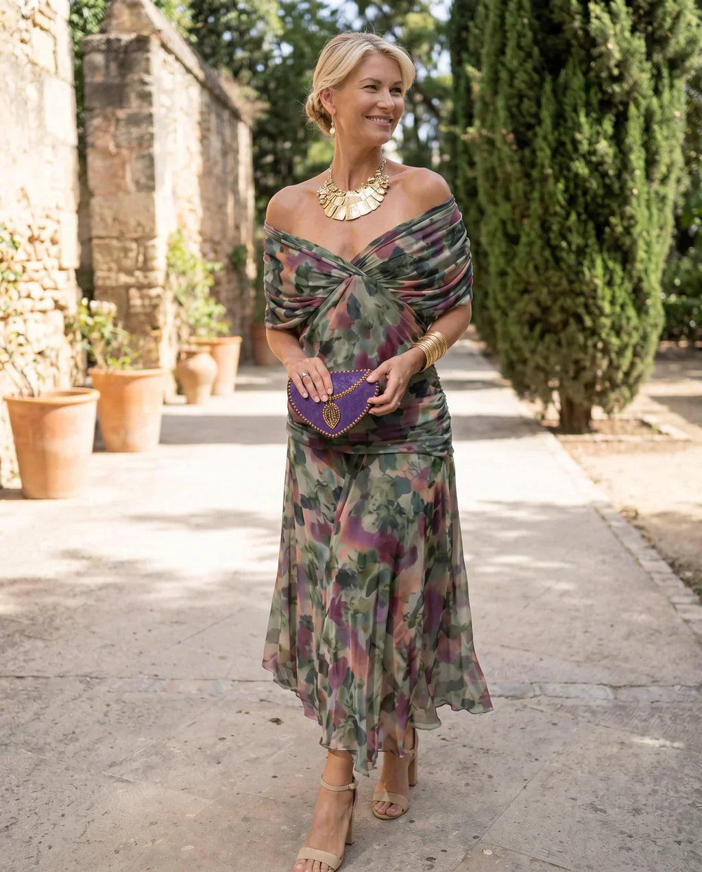 Samantha - Elegant draperet kjole