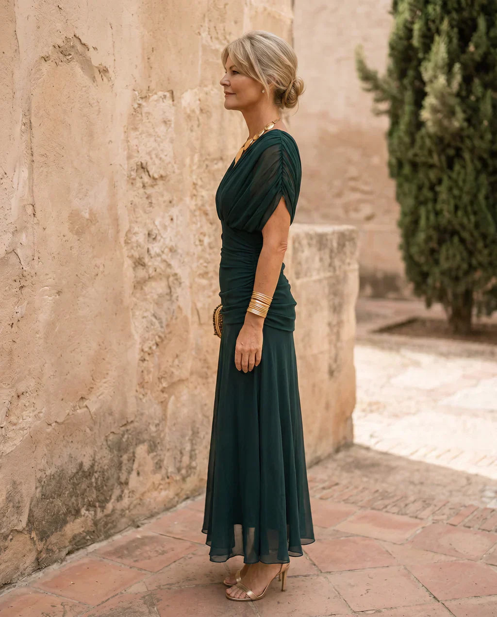 Samantha - Elegant draperet kjole