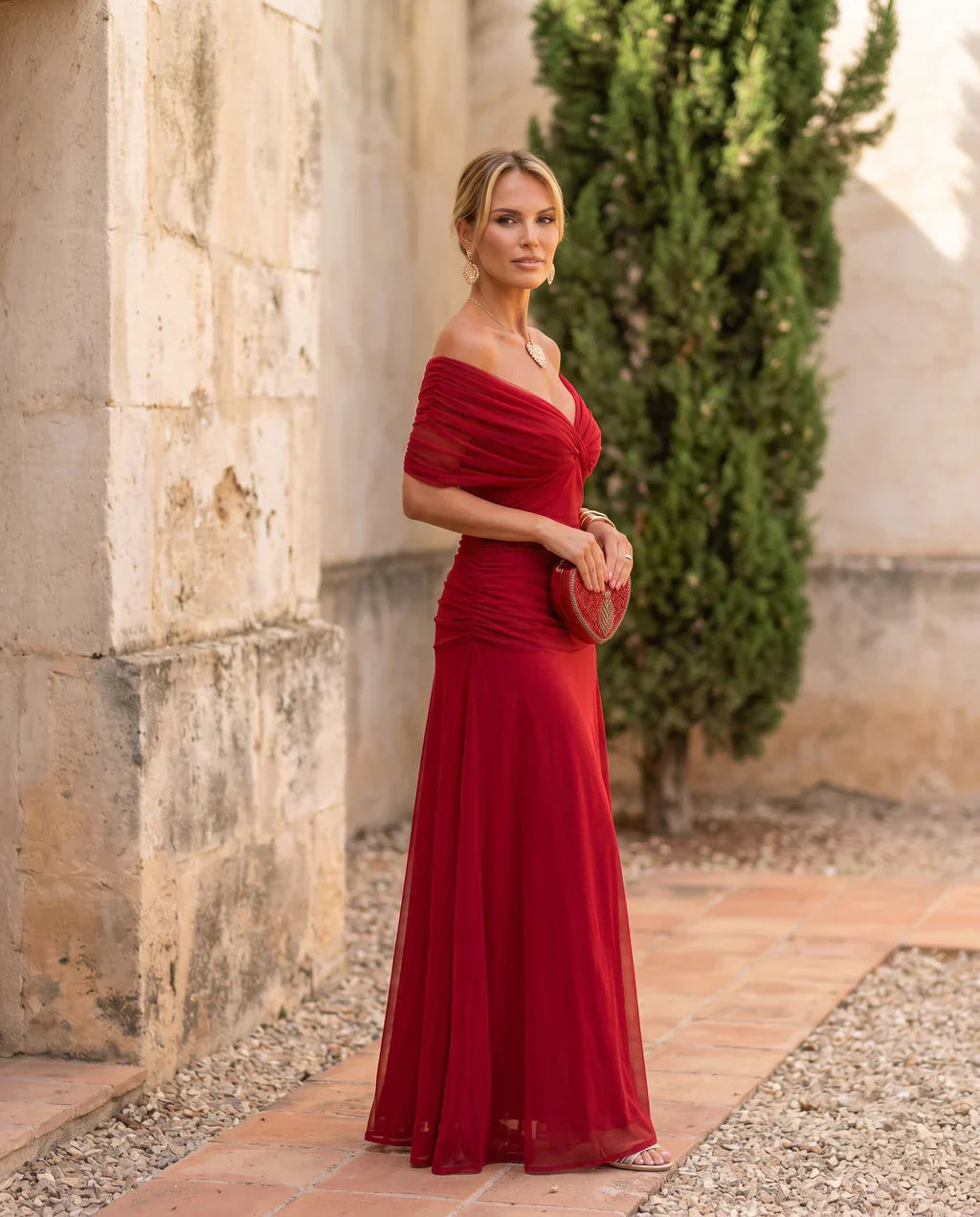 Samantha - Elegant draperet kjole