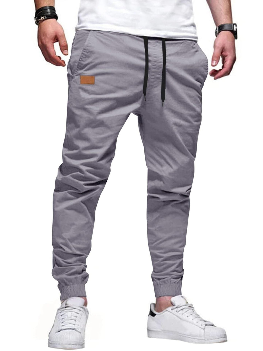 Xavier - Tilspidsede joggingbukser med snøre i taljen