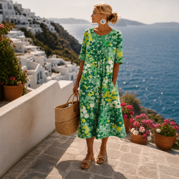 Lioravelle - Let blomstret midikjole