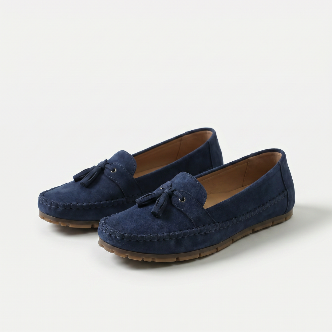 Stella - Polstrede loafers med kvaster