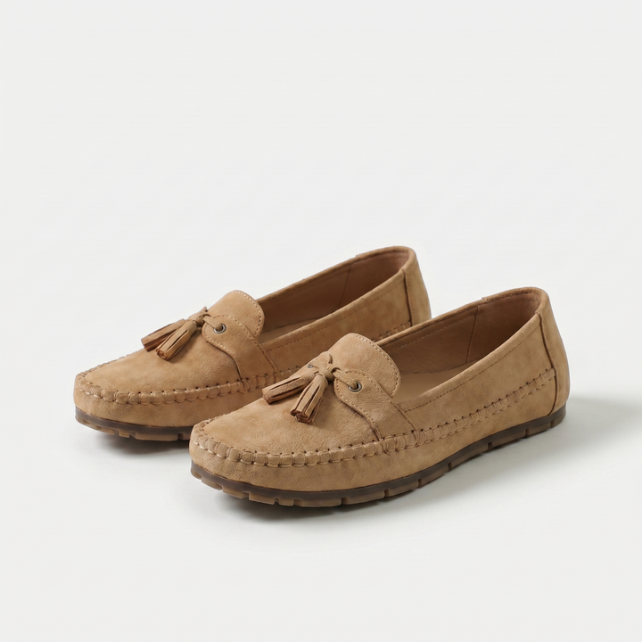 Stella - Polstrede loafers med kvaster