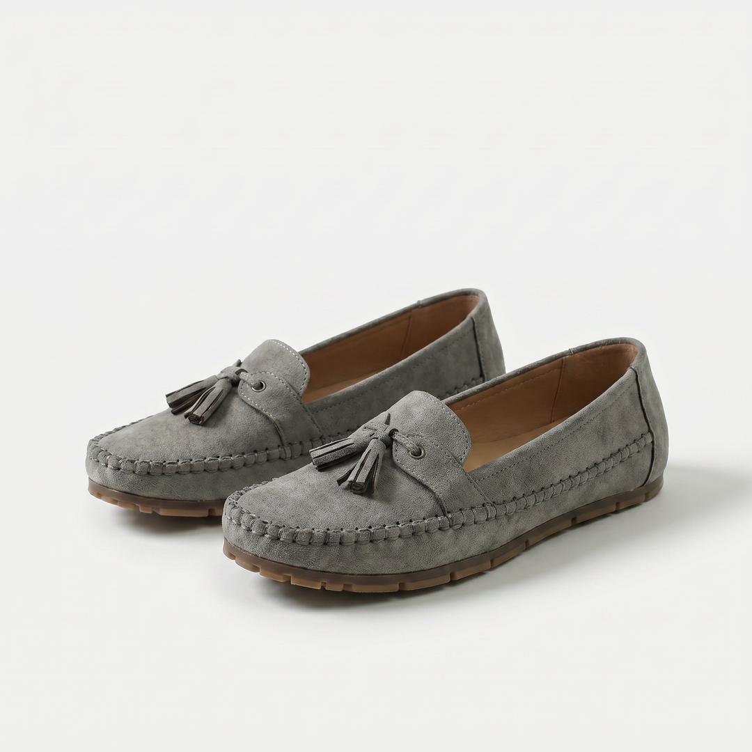Stella - Polstrede loafers med kvaster